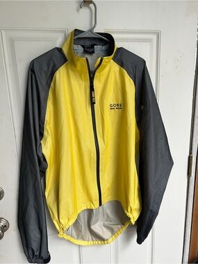 GORE Bike Wear Yellow and Gray Waterproof Raincoat